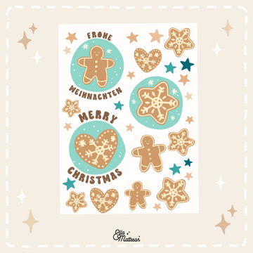 Rub On Sticker Din A6 - "Ginger Bread Cookies"