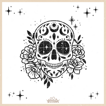 Plotterdatei - "Mystischer Totenkopf - Sugarskull" - Ella Mattsson©
