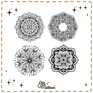 Plotterdatei Bundle - "Blumen Mandalas" - Ella Mattsson©