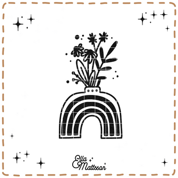 Plotterdatei - "Regenbogen Vase" - Ella Mattsson©