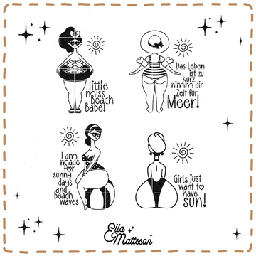 Plotterdatei Bundle - "Beach girls" - Ella Mattsson©