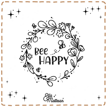 Plotterdatei - "Bee Happy Kranz" - Ella Mattsson©