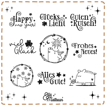 Plotterdatei - viel Glücks-Schweinchen
