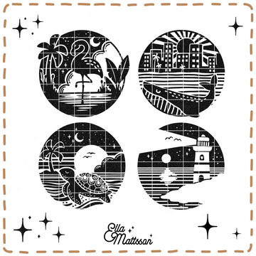 Plotterdatei Bundle "Sommerliche Embleme"
