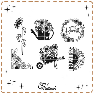 Plotterdatei Bundle - "Sonnenblumen" - Ella Mattsson©