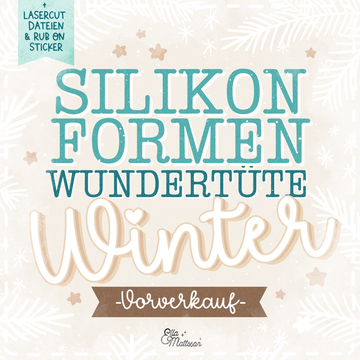 Silikonformen Wundertüte mit Winter und Weihnachtsmotiven