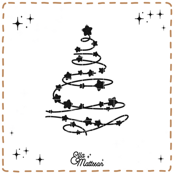 Plotterdatei - "filigraner Christbaum mit Sternen" - Ella Mattsson©