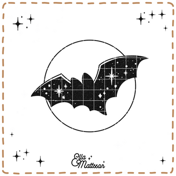 Plotterdatei - "Glitzernde Fledermaus" - Ella Mattsson©