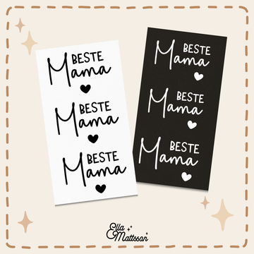 Rub On Sticker - "Beste Mama" - 3 Schriftzüge