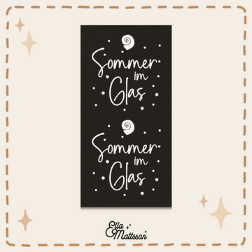 Rub On Sticker - "Sommer im Glas" - 2 Schriftzüge