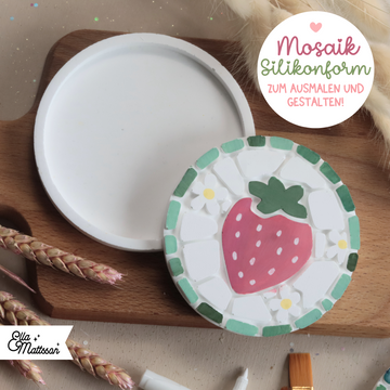 Silikonform - Tablett S - Erdbeere