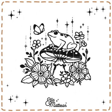 Plotterdatei - "Frosch auf Zauberpilz" - Ella Mattsson©