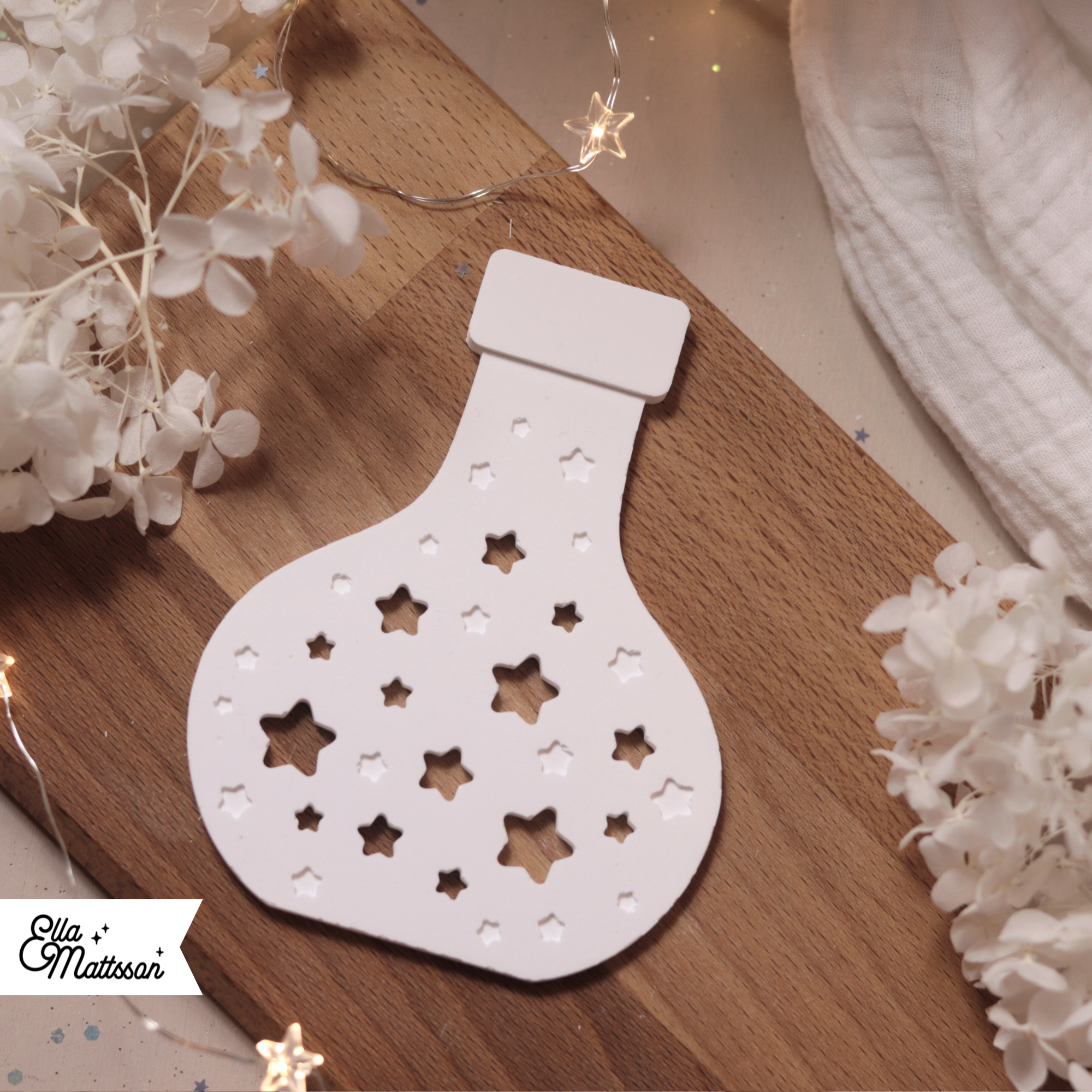 Silikonform - Leuchtvase "Lunara" mit Sternendeckel + Gratis Lasercut Dateien für Etikett und Anhänger