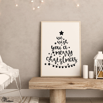 Plotterdatei - "we wish you a merry christmas tree" - Ella Mattsson©