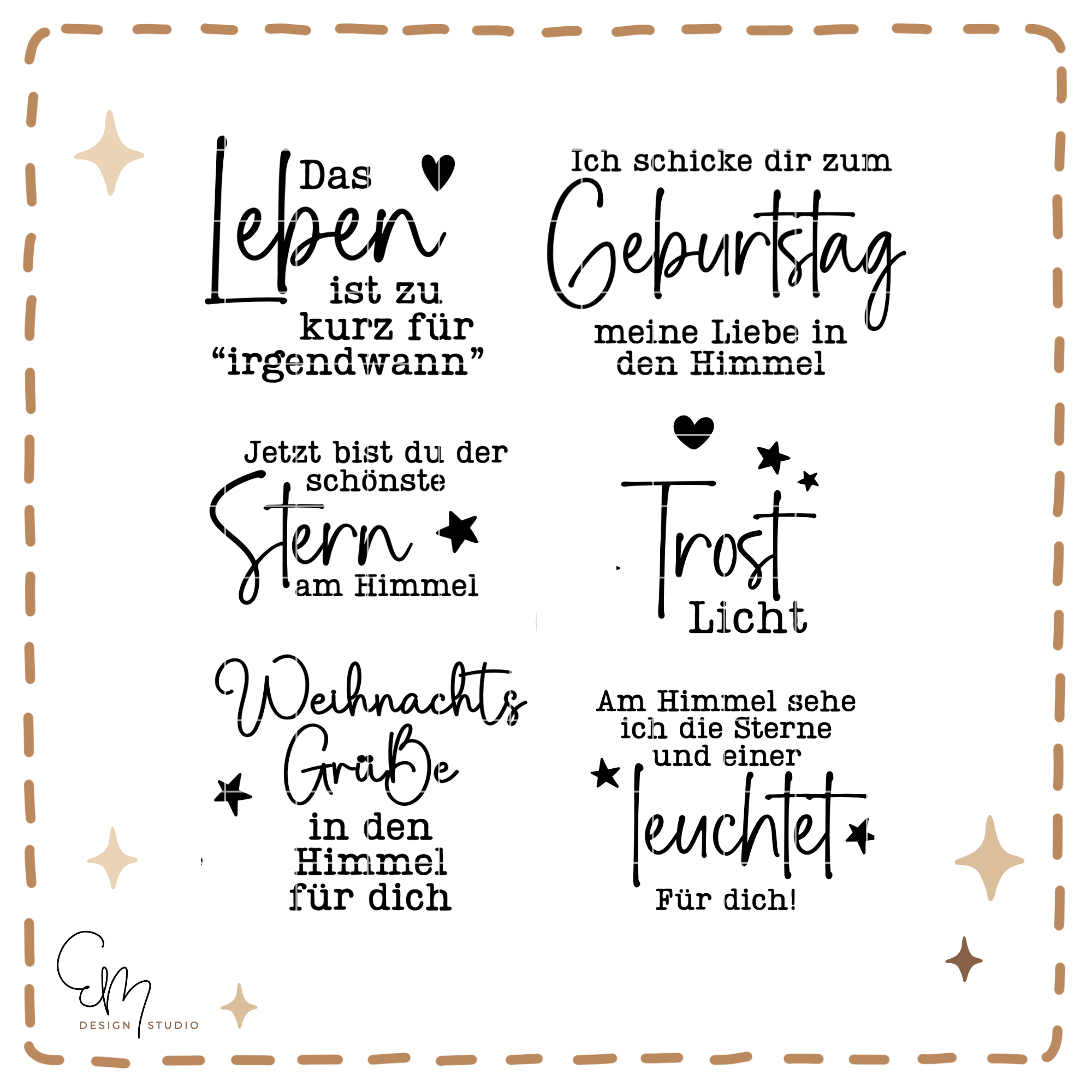 Plotter / Lasercut Datei - Gruß in den Himmel