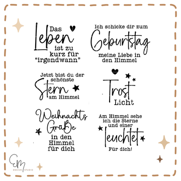 Plotter / Lasercut Datei - Gruß in den Himmel