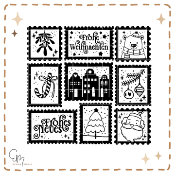 Plotterdatei - Briefmarken mit Winterlichen Motiven