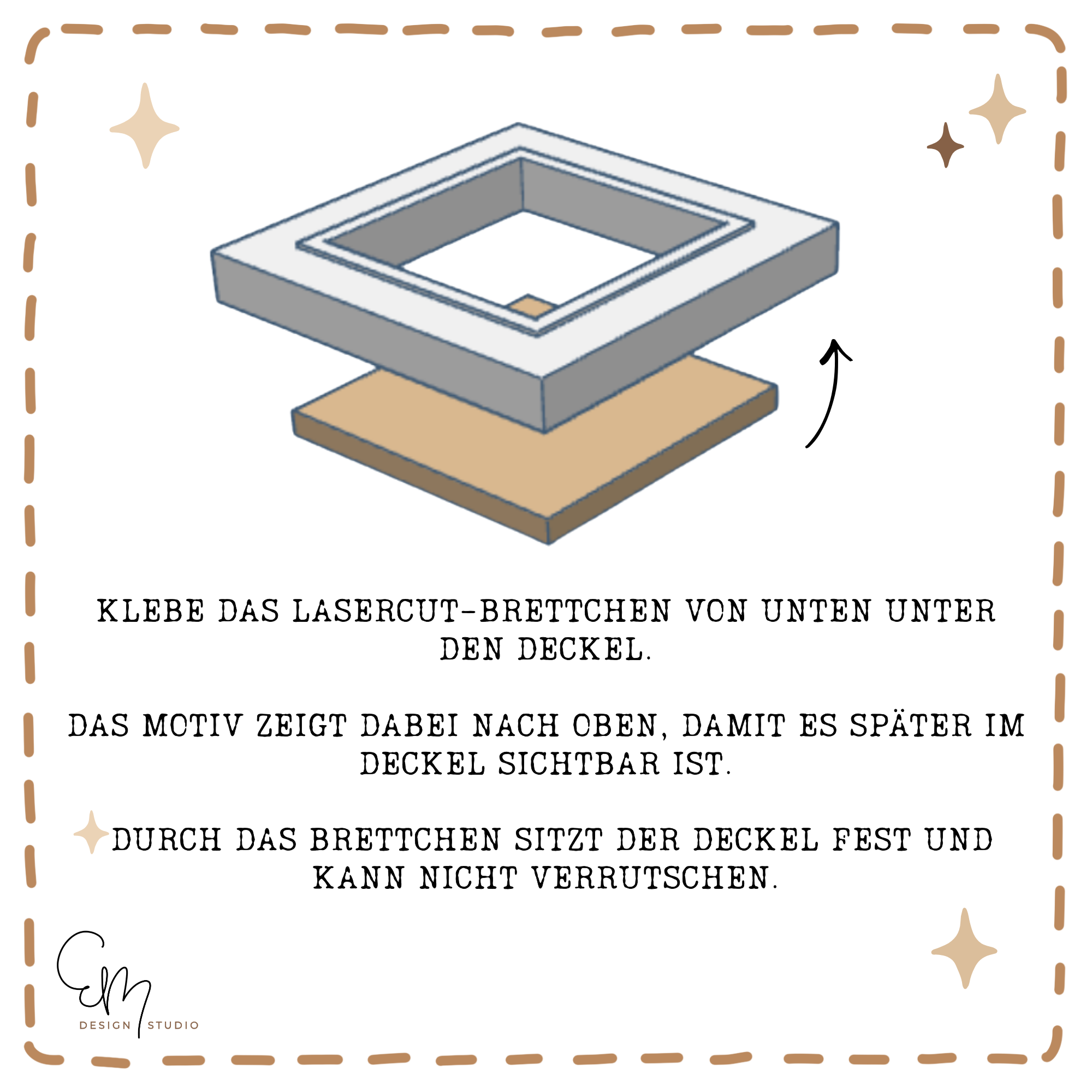 Lasercut Datei - Motiv Einsatz für Mini Teelicht Schatulle "Hoppy Easter"