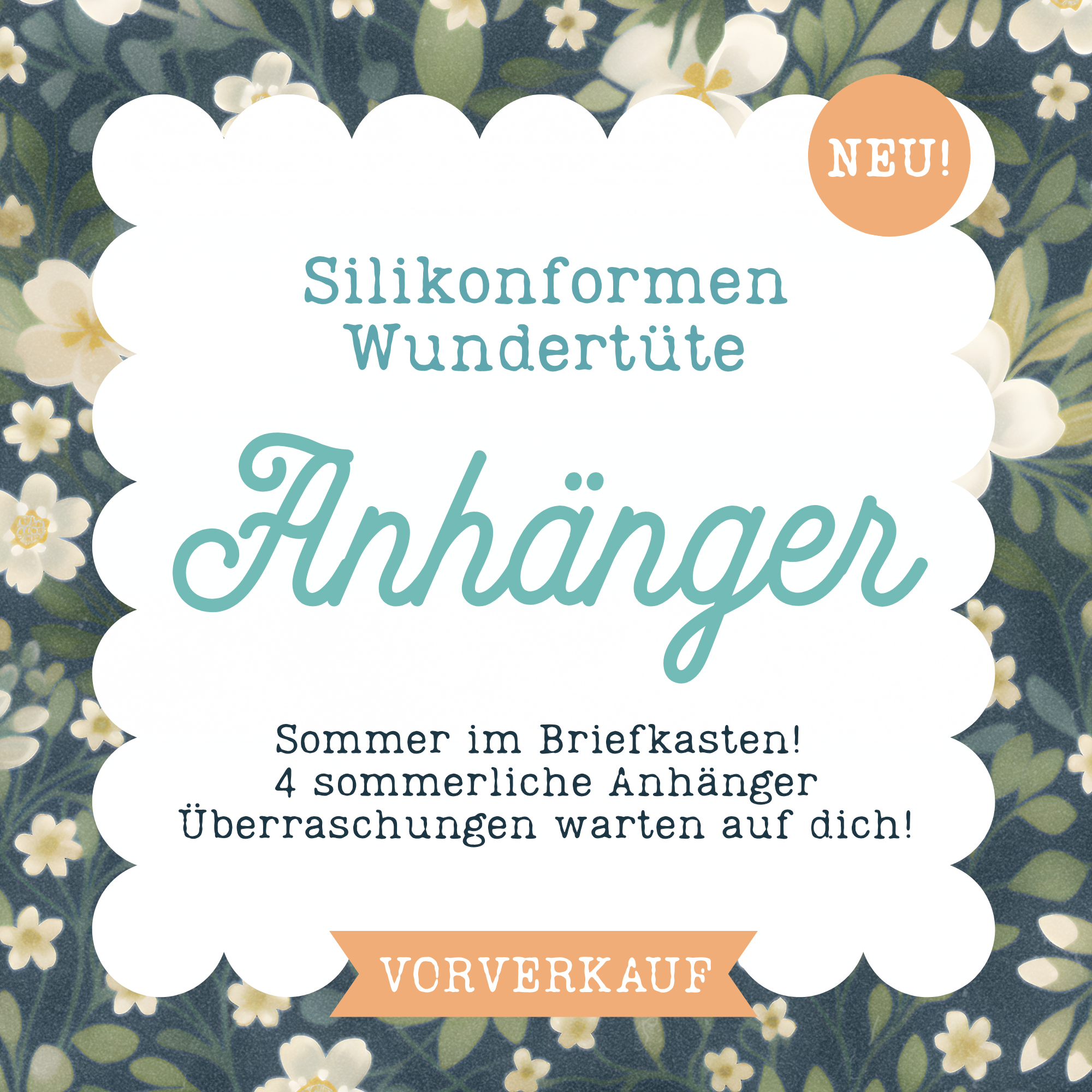 [Vorverkauf] Silikonform Anhänger Wundertüte "Sommer" - 4 Anhänger