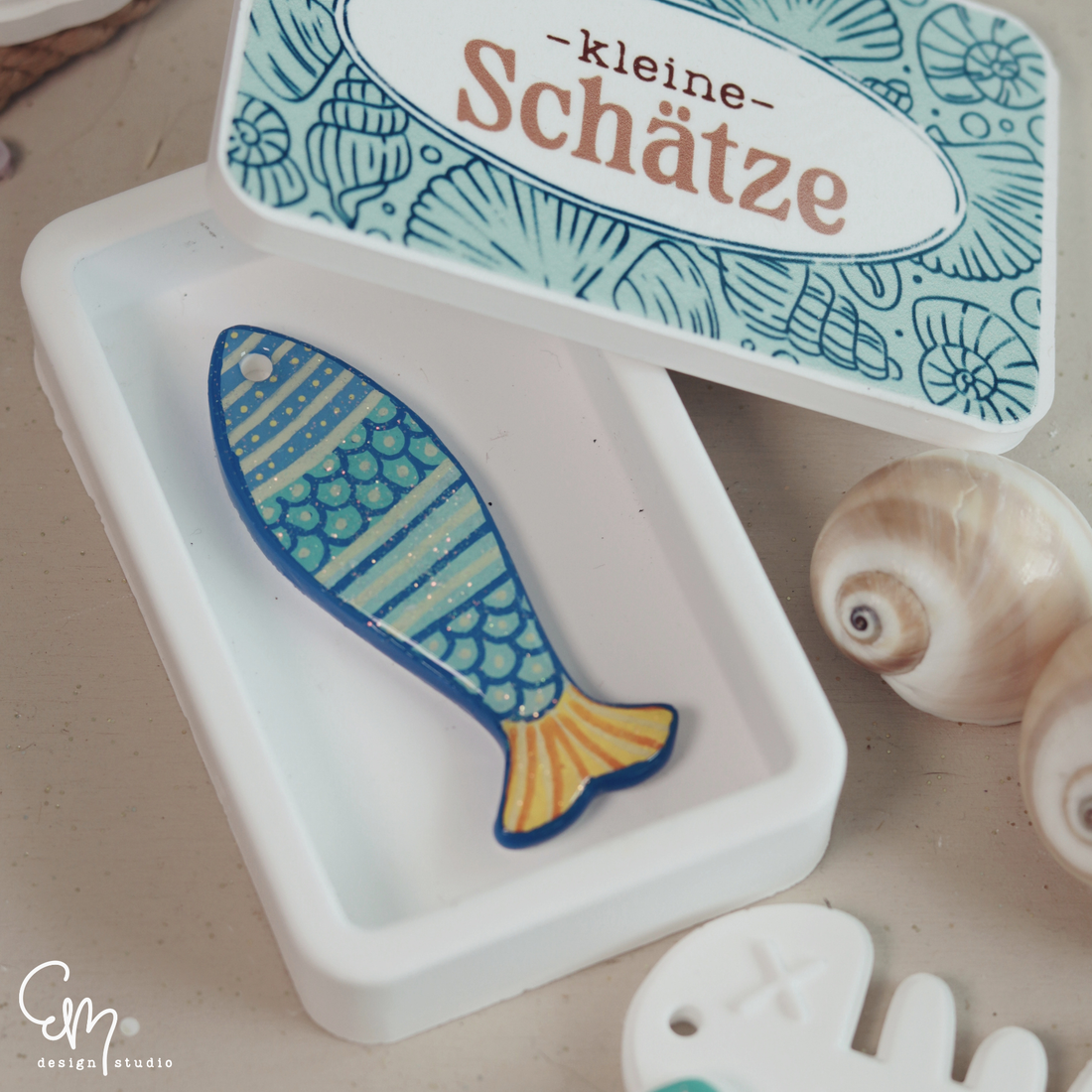 2er Set Silikonformen - Kleine Fische (passend für Silikonform "kleine Büchse"