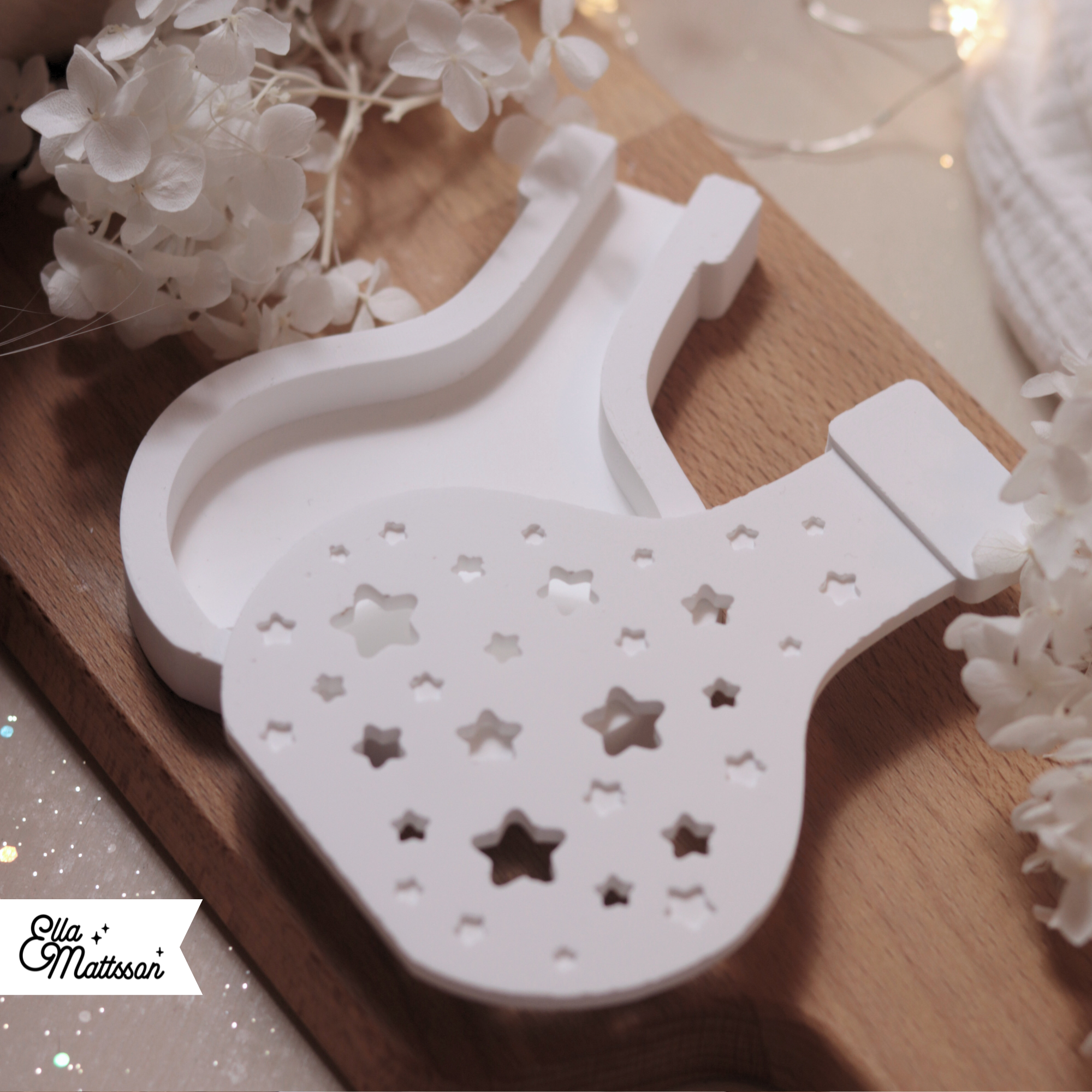 Silikonform - Leuchtvase "Lunara" mit Sternendeckel + Gratis Lasercut Dateien für Etikett und Anhänger