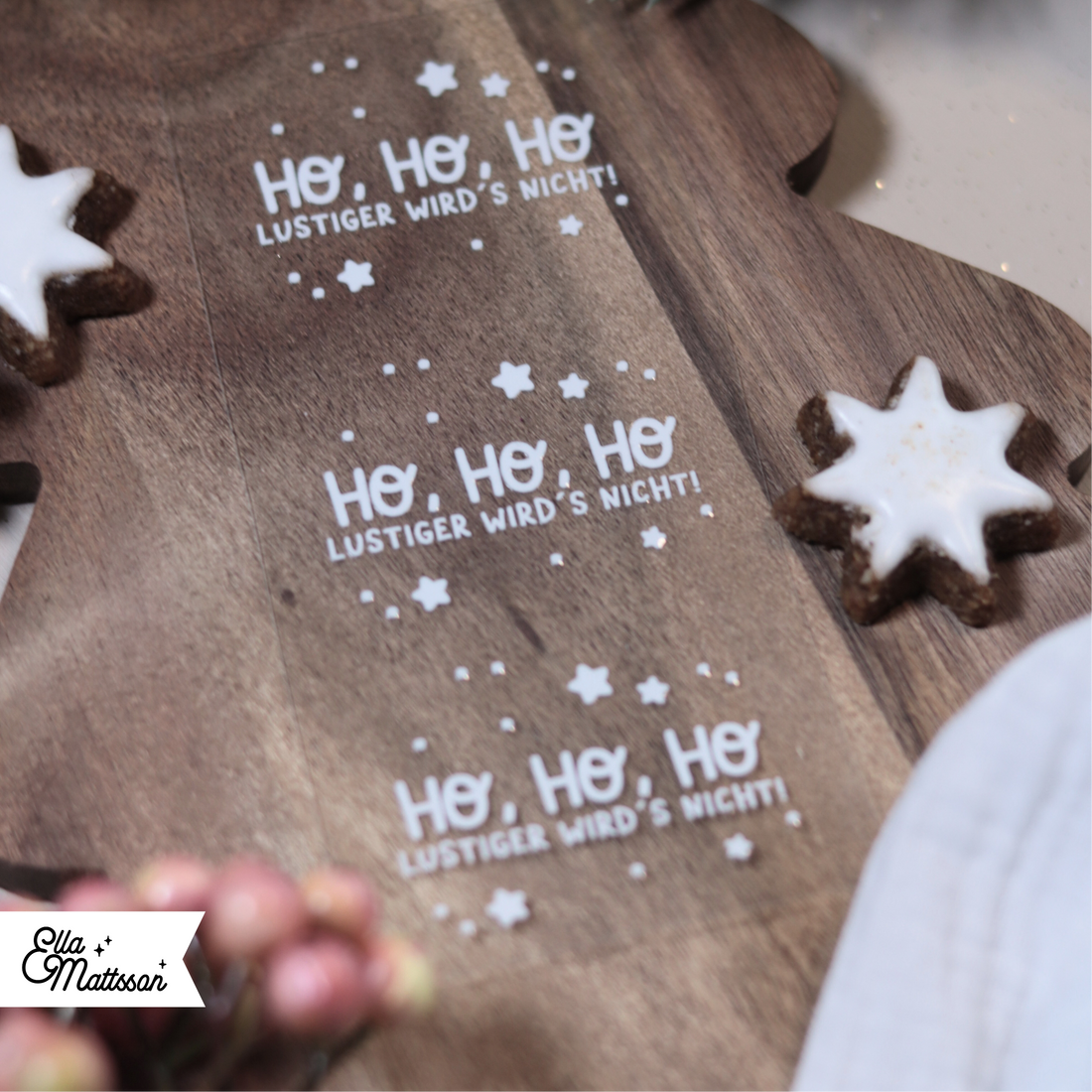 Rub On Sticker - 3x "Ho, ho, ho! - Lustiger wird´s nicht!"
