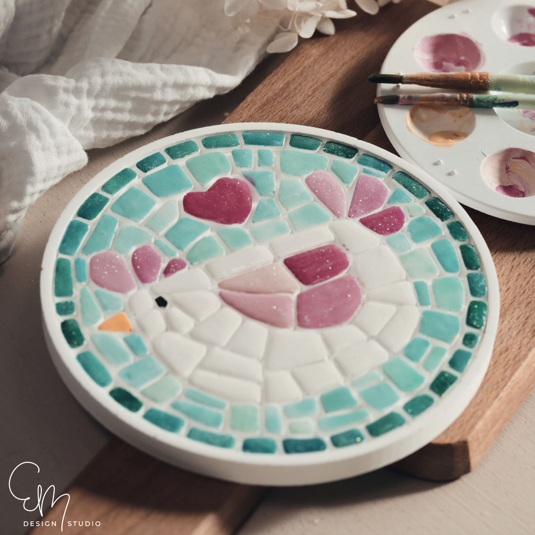 B - Ware - Silikonform Mosaik Tablett M - "Henny Bloom"