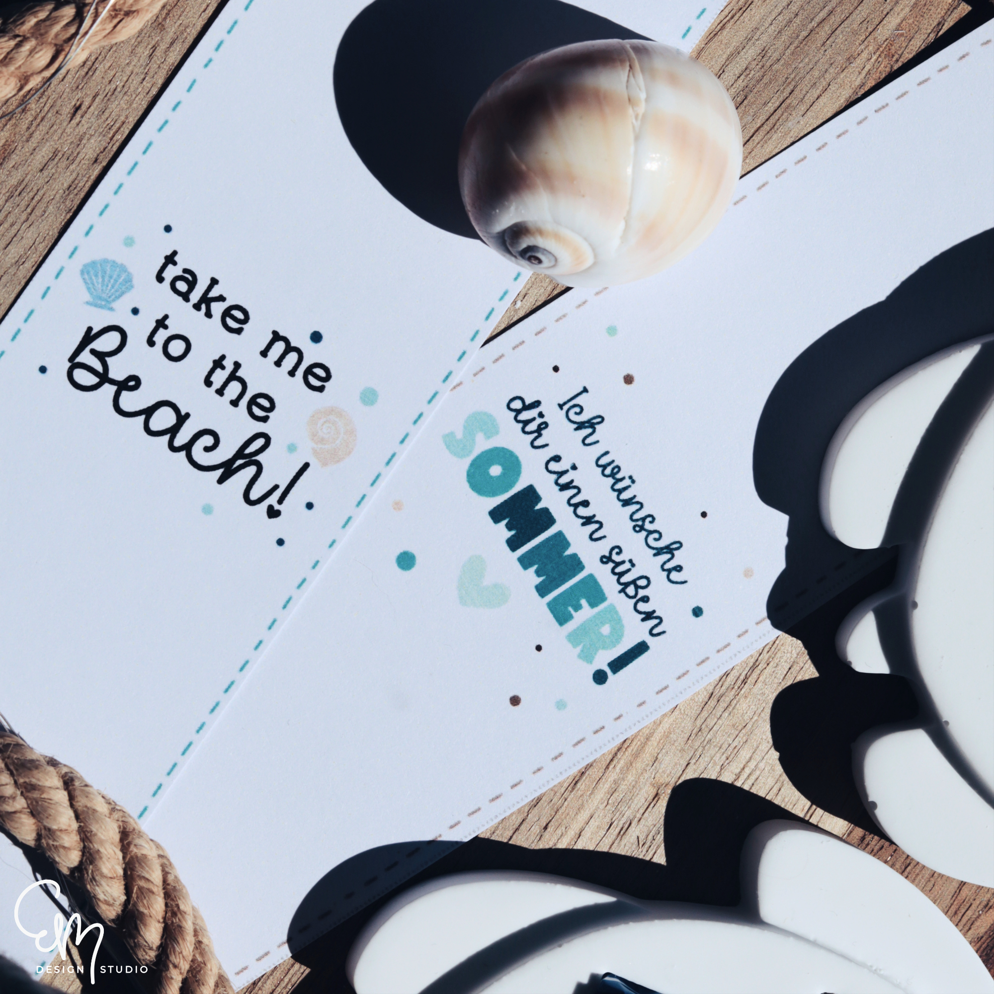 Gedruckte Banderolen "Maritime Motive" - passend für Schokotafel Halter