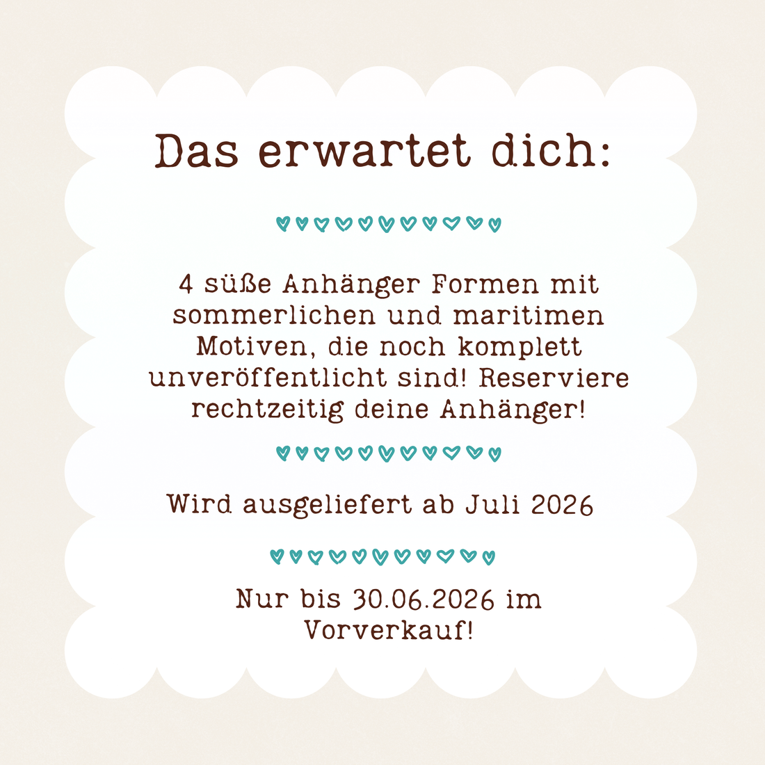 [Vorverkauf] Silikonform Anhänger Wundertüte "Sommer" - 4 Anhänger