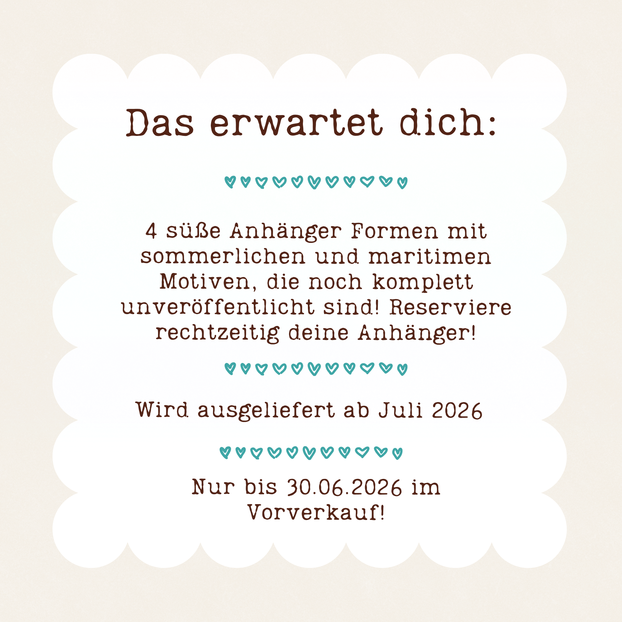 [Vorverkauf] Silikonform Anhänger Wundertüte "Sommer" - 4 Anhänger