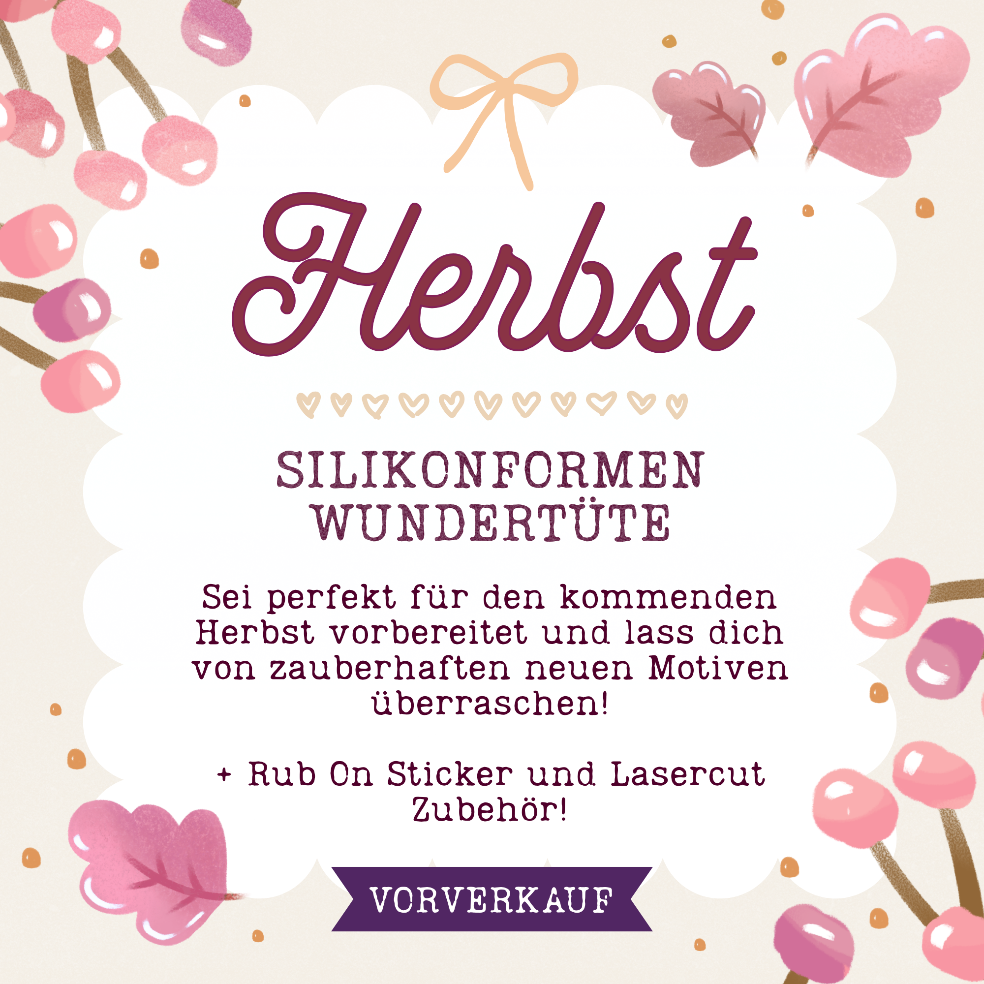 [Vorverkauf] Silikonformen Wundertüte Herbst & Hygge - Verschiedene Variationen wählbar
