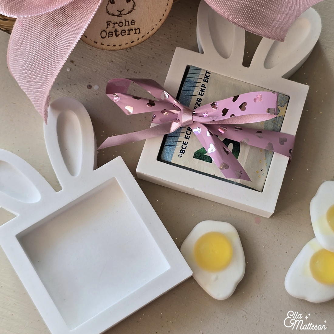 B-Ware - Silikonform - Quadratisches Häschen