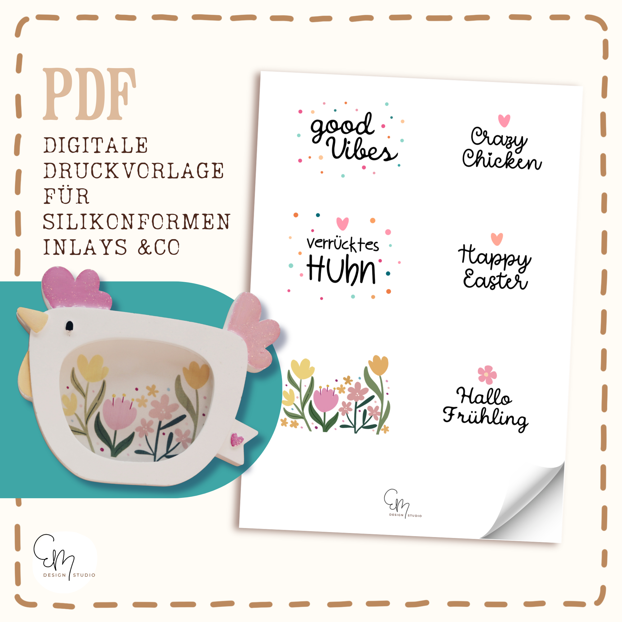 Druckvorlage - Druckvorlage für Silikonformen Inlays 