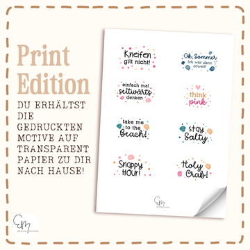 Gedruckte Inlay-Vorlagen auf Transparentpapier – "Lenny Crabitz"