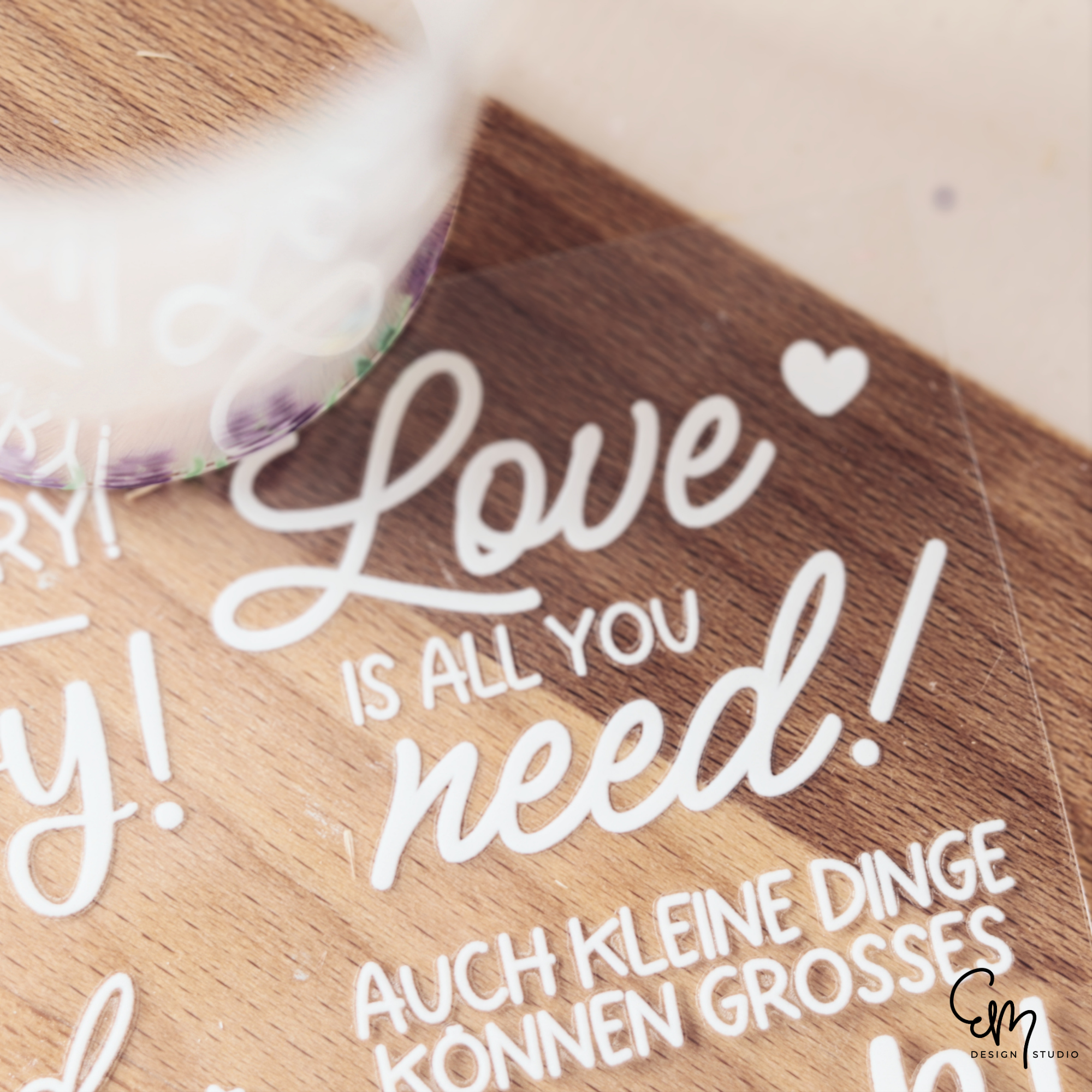 Rub On Sticker - Din A6 - "Good Vibes & Love“ – Sprüche Set