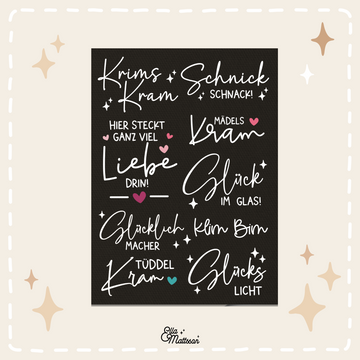 Rub On Sticker - "Krims Krams"