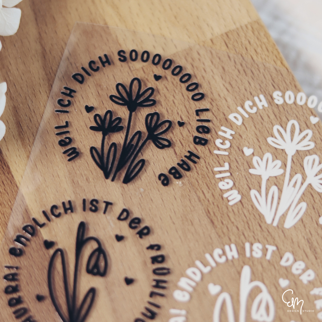 Rub On Sticker - Din A6 - "Hurra, der Frühling ist da!"