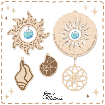Lasercut & Plotterdatei - "Boho Sun" Suncatcher
