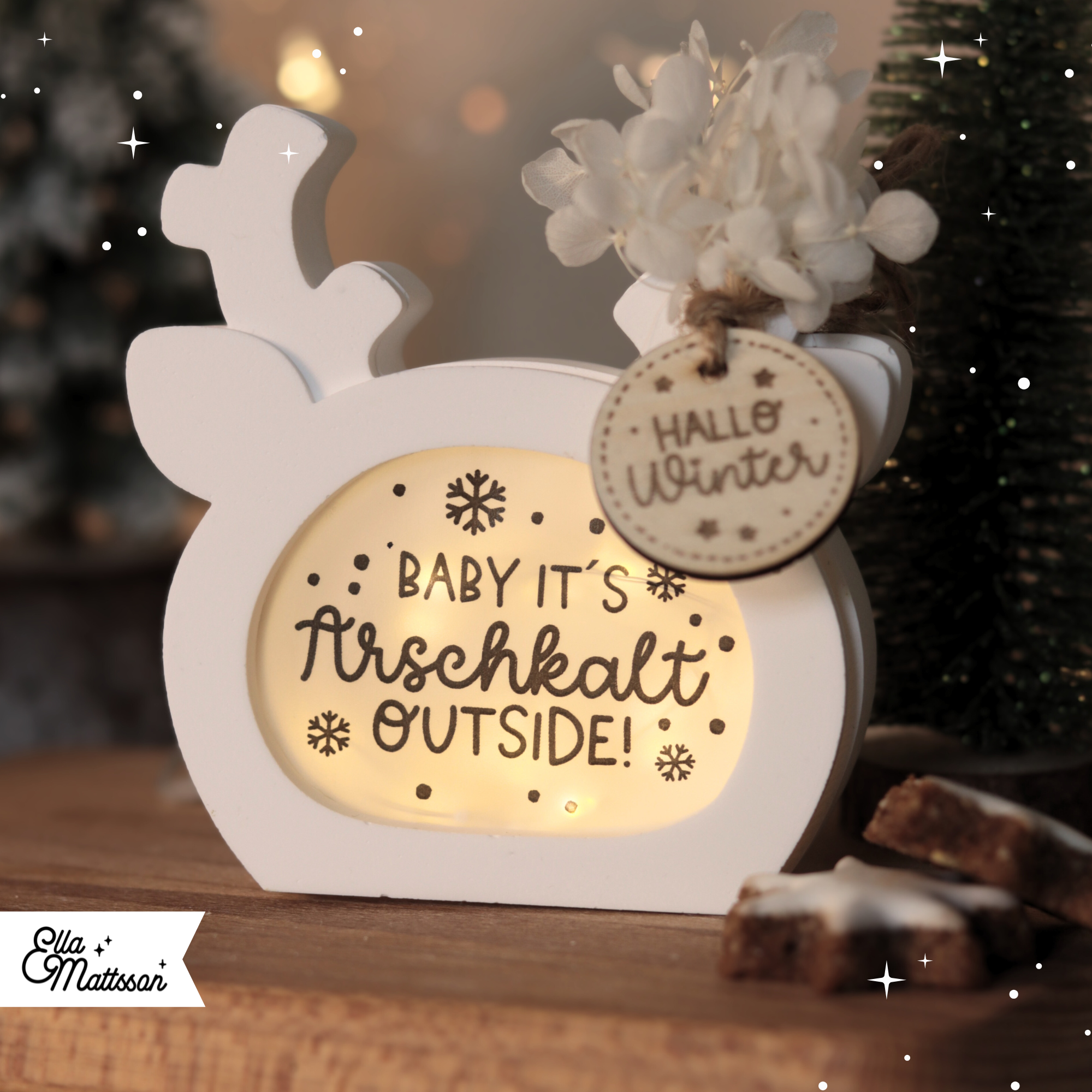 Lasercut Datei - Winterliche Anhänger No 1