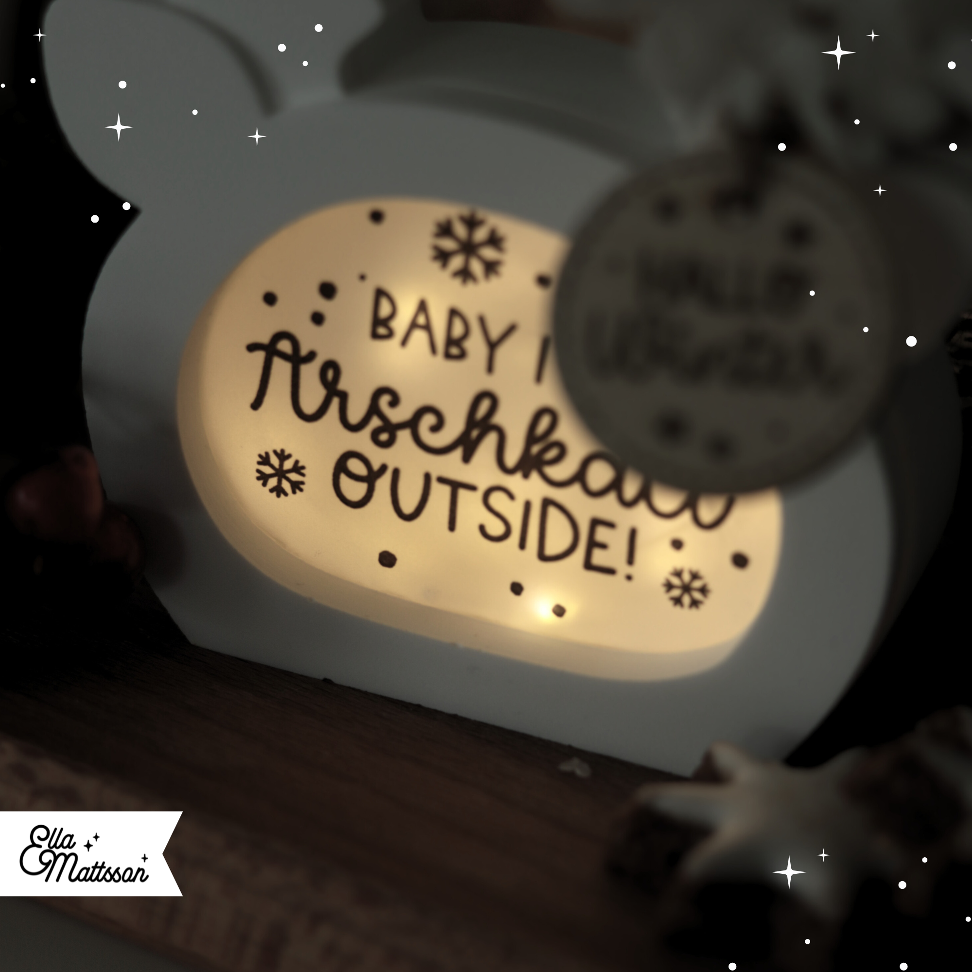 Silikonform - "Leuchtender Hirschkopf" + Gratis Druckvorlagen