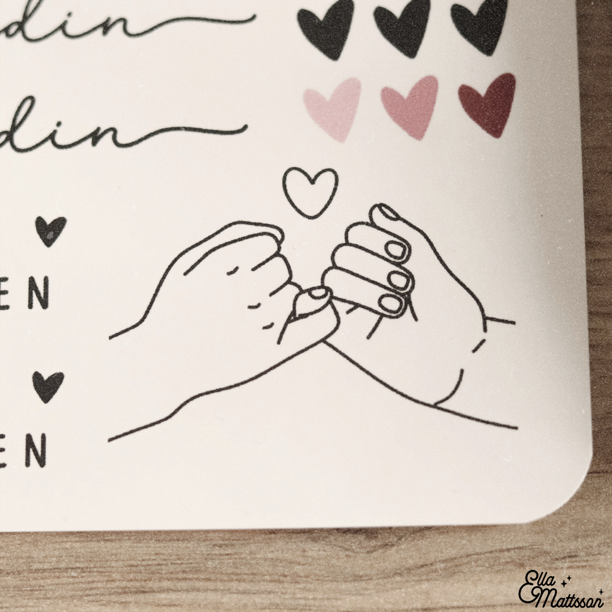 Kerzensticker Bogen - "Beste Freundin" - Ella Mattsson©