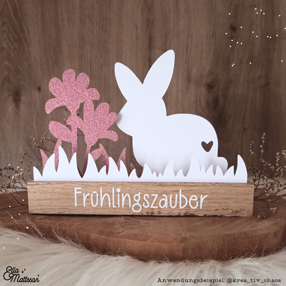 Plotterdatei Aufsteller - "Hasi auf Wiese"
