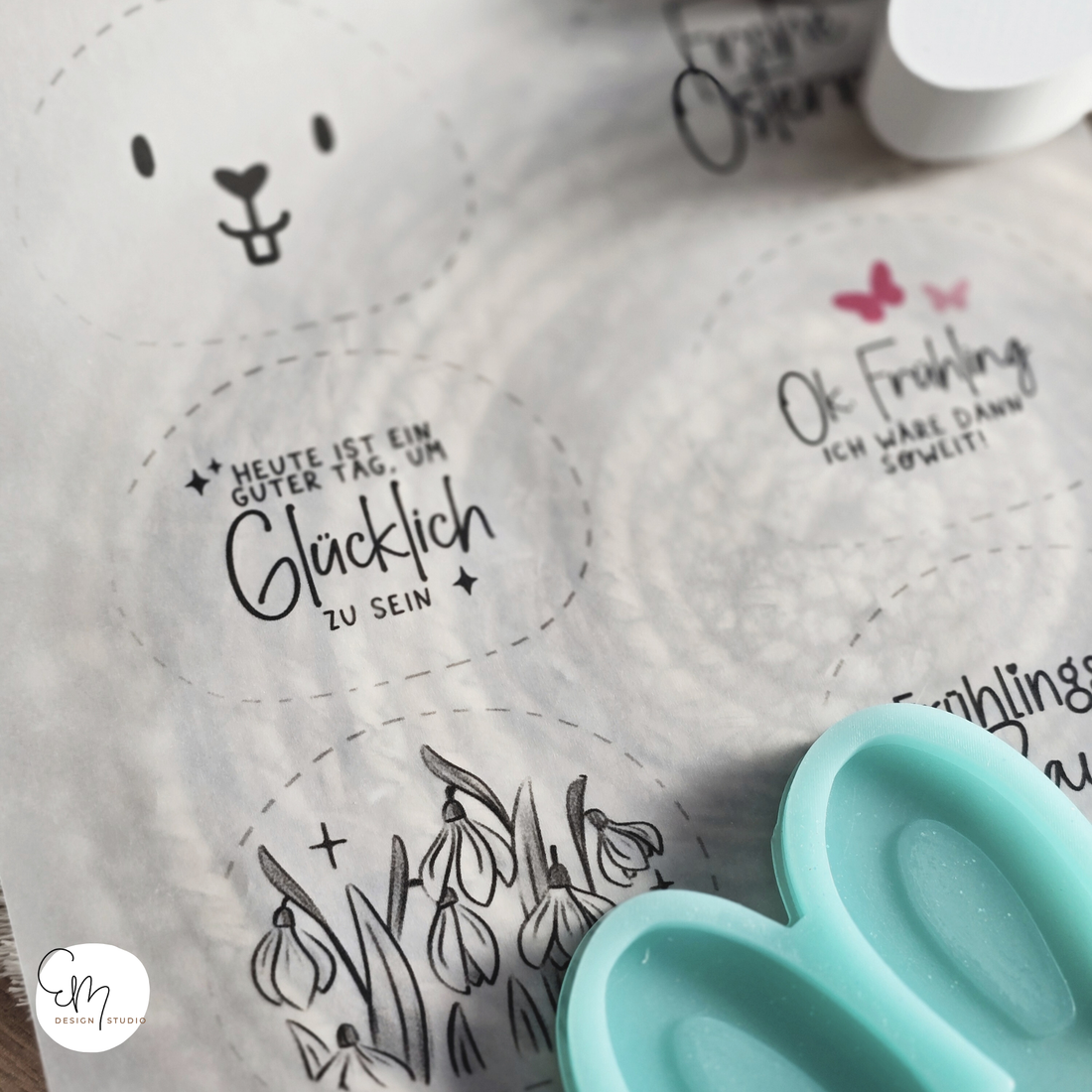 Druckvorlage für Silikonformen Inlays & co