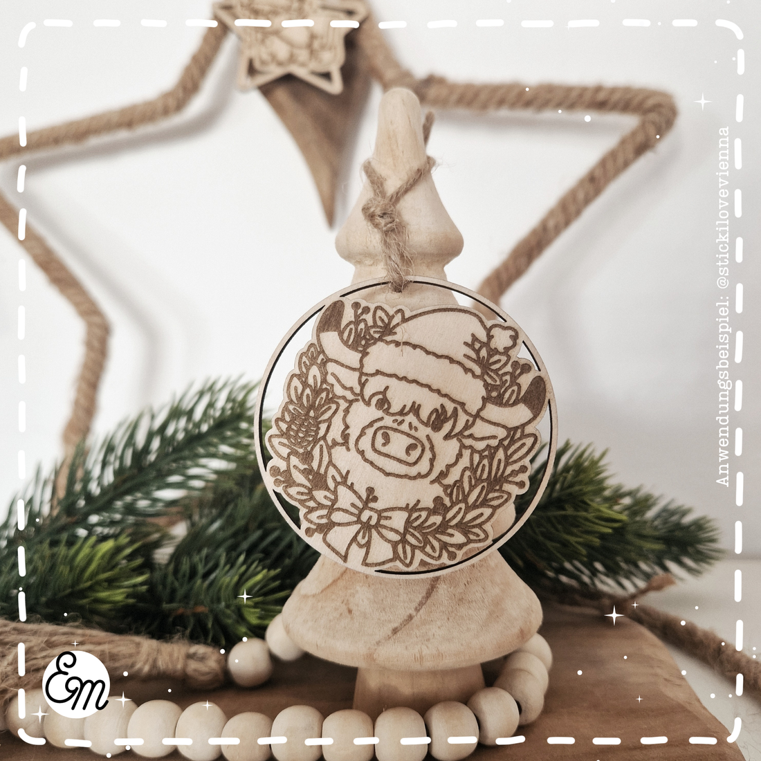 Plotterdatei - "Weihnachtliche Hochlandrinder"