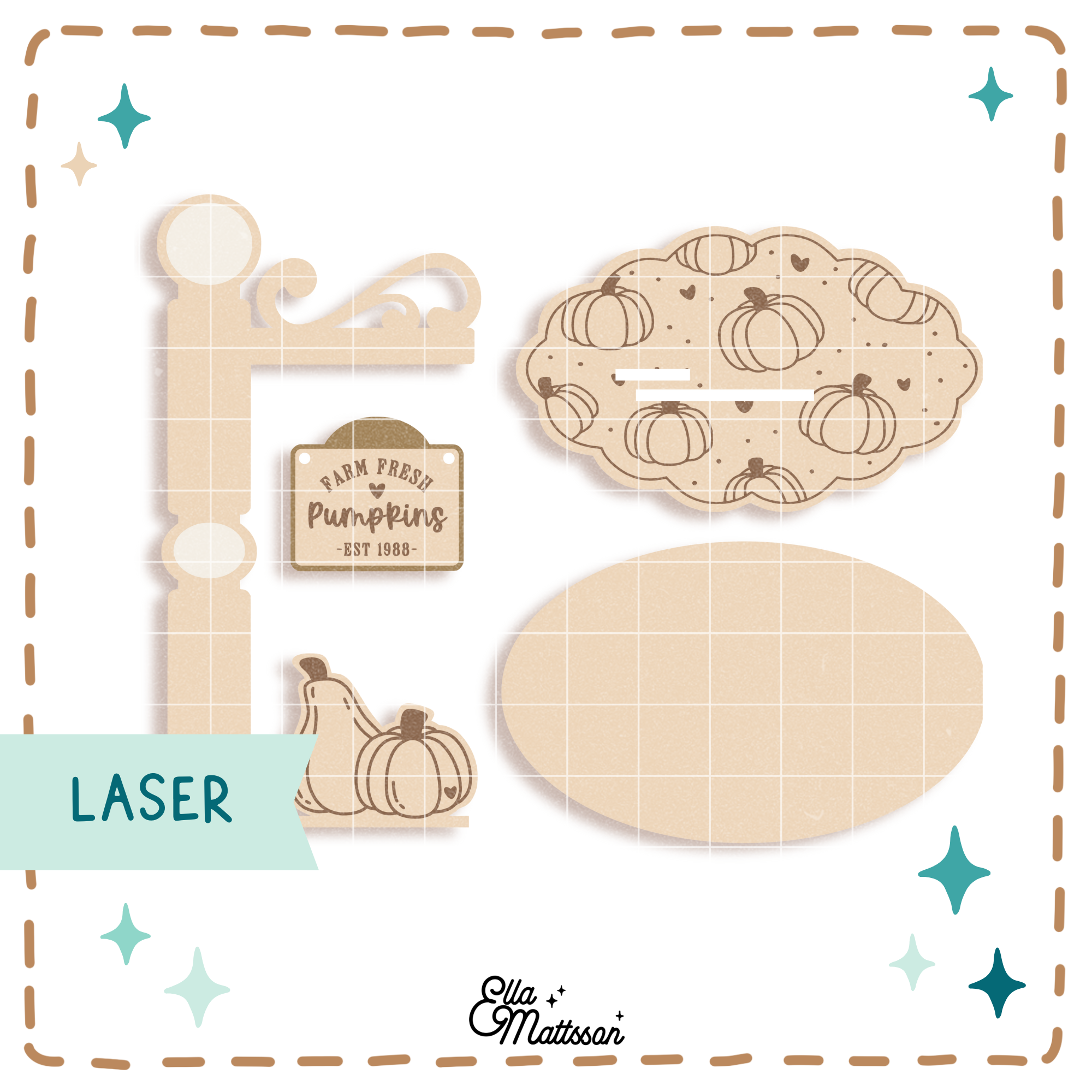 Lasercut Datei - Süßer Herbst Aufsteller