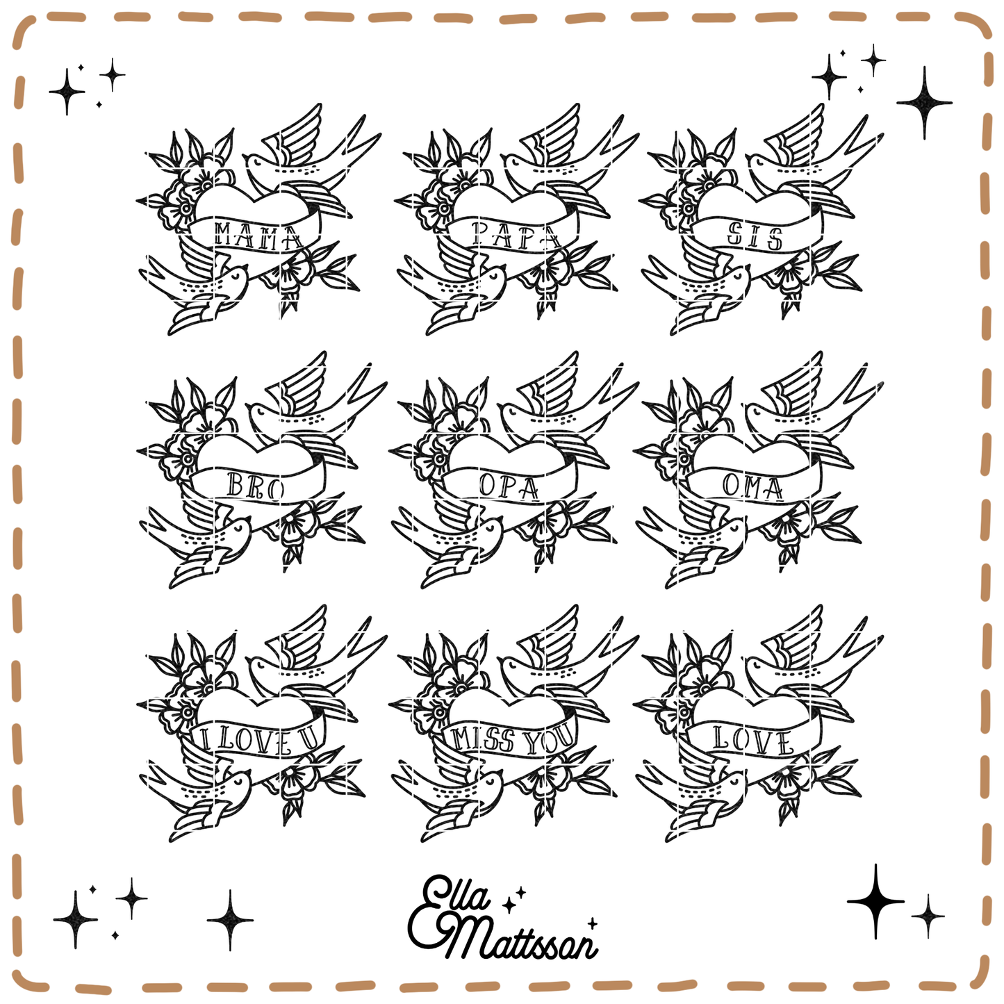 Plotterdatei Bundle - "Old School Tattoos"