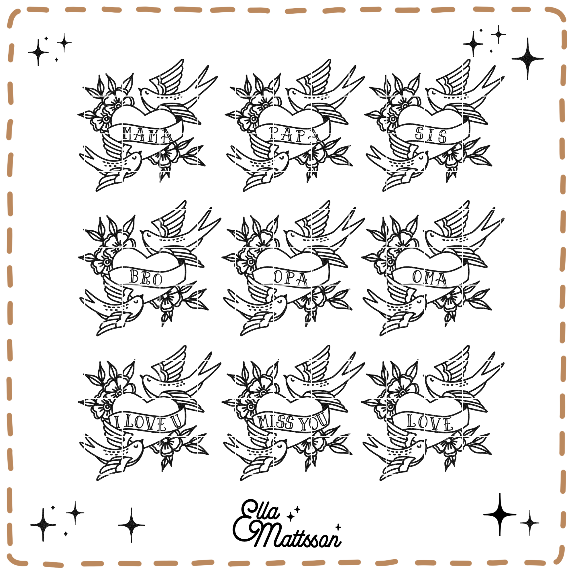 Plotterdatei Bundle - "Old School Tattoos"