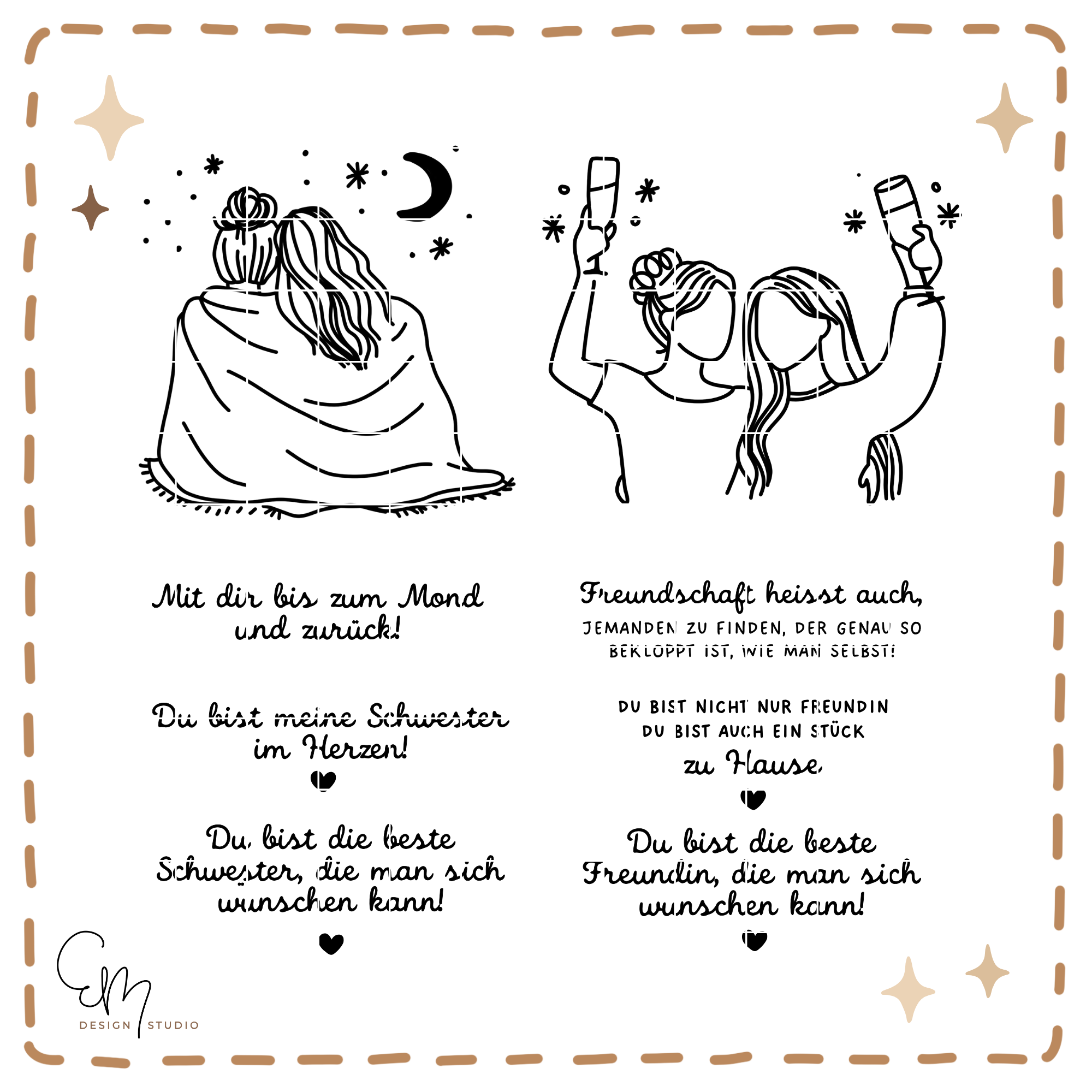 Plotter / Lasercut Datei - Freundin Bundle