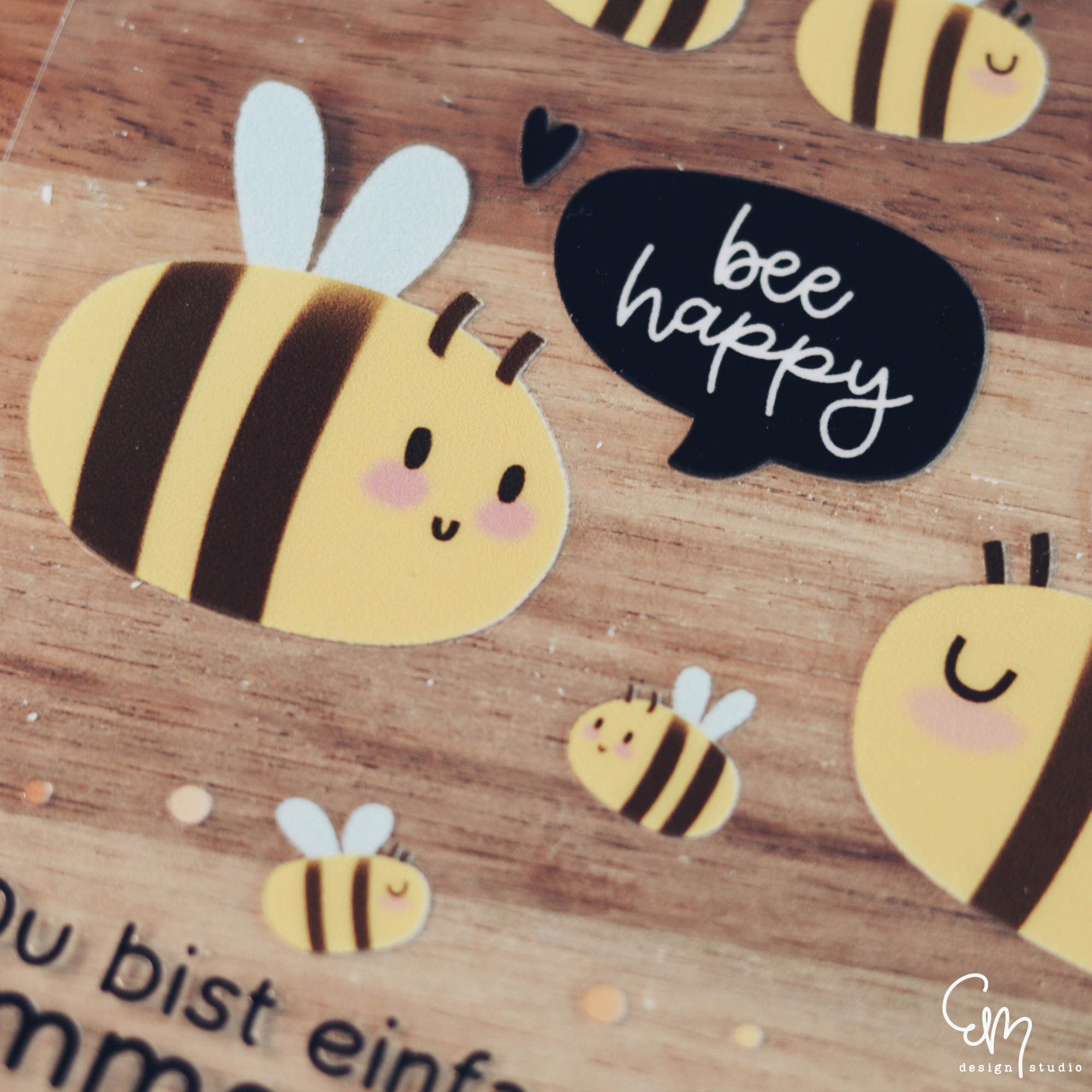 Rub on Sticker "Süße Bienchen" - Auswahl zwischen DIN A5 & DIN A6
