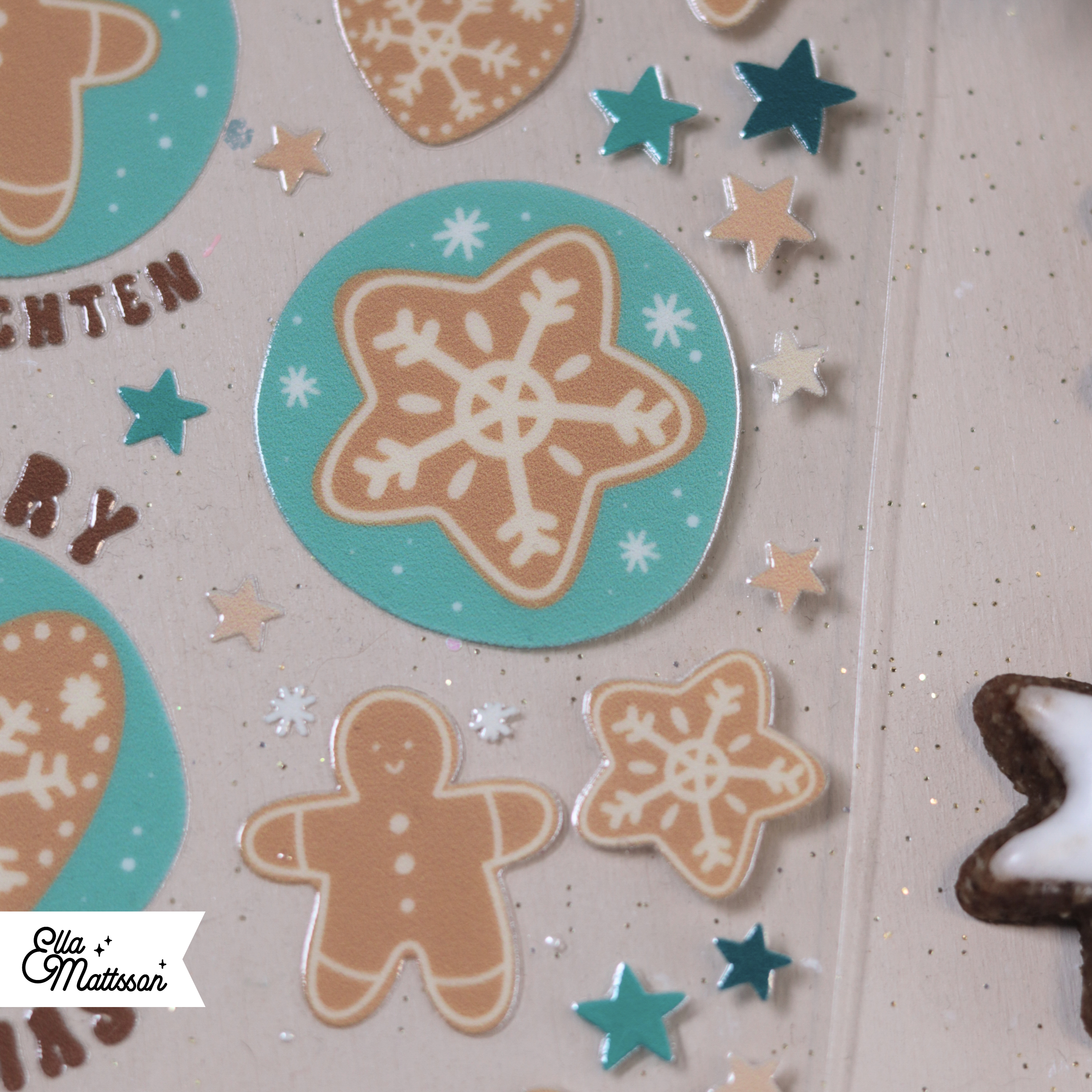 Rub On Sticker Din A6 - "Ginger Bread Cookies"